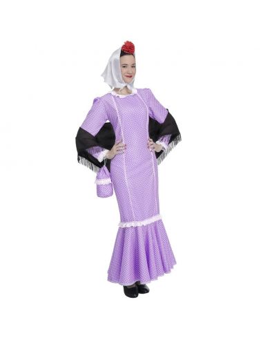 Disfraz de Madrileña Lila para Mujer Tienda de disfraces online - Mercadisfraces