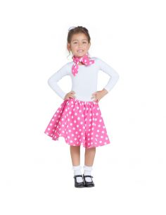 Falda Pin Up y Pañuelo Rosa Infantil Tienda de disfraces online - venta disfraces