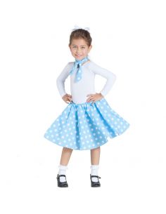 Falda Pin Up y Pañuelo Azul Infantil Tienda de disfraces online - Mercadisfraces