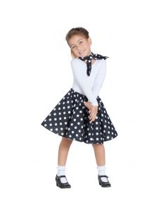 Falda Pin Up y Pañuelo Negro Infantil Tienda de disfraces online - Mercadisfraces