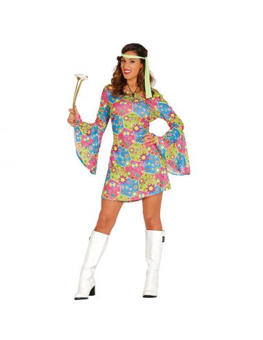 Disfraz Hippie Flower Power para Mujer Tienda de disfraces online - Mercadisfraces