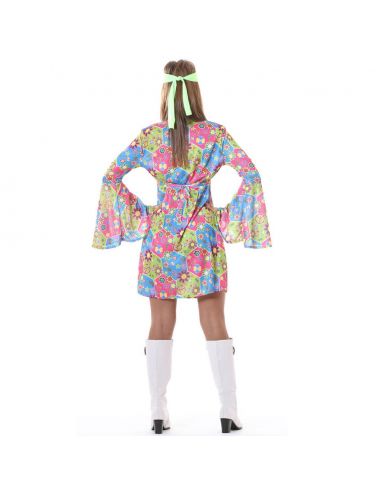 Disfraz Hippie Flower Power para Mujer Tienda de disfraces online - Mercadisfraces