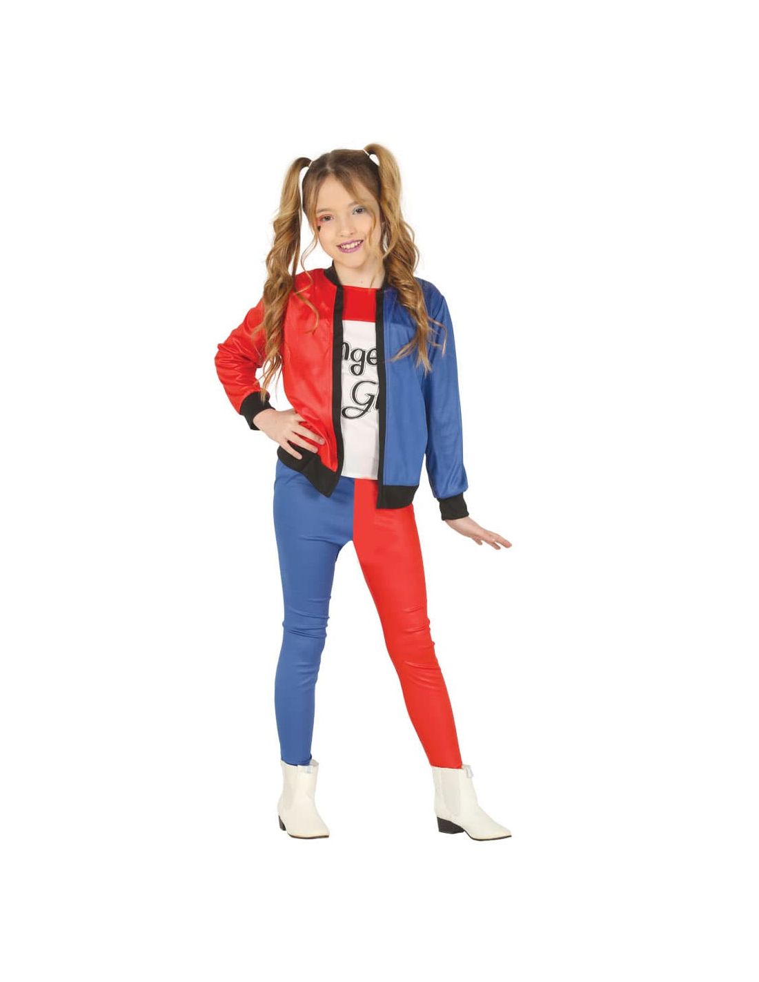 Disfraz de Chica Peligrosa completo infantil - Bate Harley Quinn
