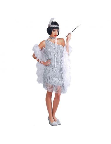Disfraz Bailarina Charleston en plata para mujer Tienda de disfraces online - Mercadisfraces