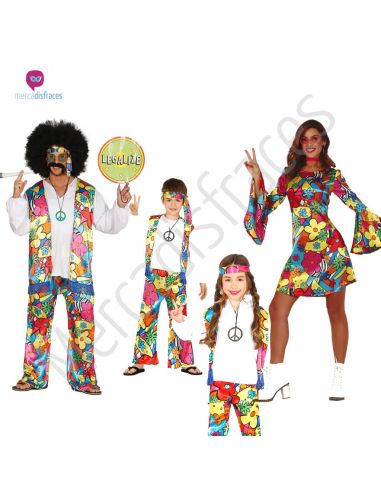 Disfraces para grupos de Rainbow Hippies Tienda de disfraces online - Mercadisfraces