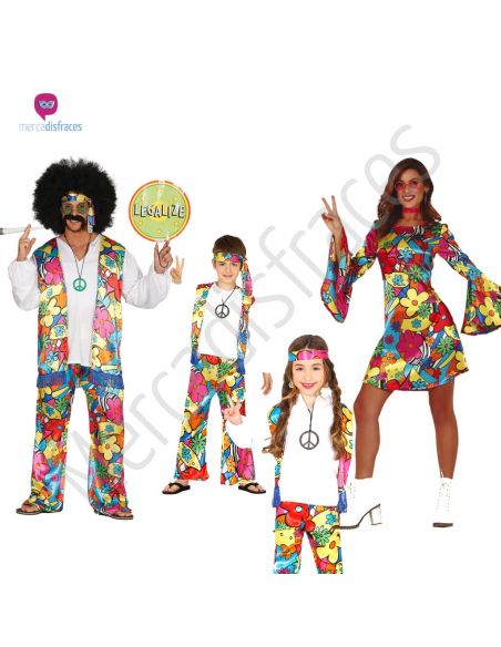 Disfraces para grupos de Rainbow Hippies Tienda de disfraces online - Mercadisfraces