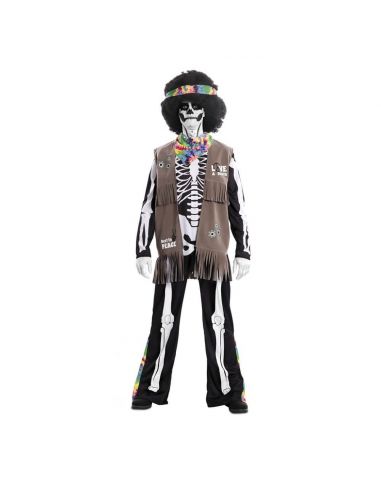 Disfraz de Esqueleto de Hippie para Adulto Tienda de disfraces online - Mercadisfraces