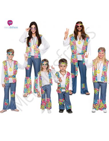 Disfraces para grupos de Hippies Flower Power Tienda de disfraces online - Mercadisfraces
