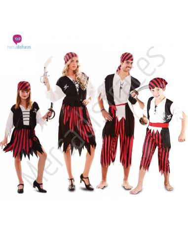 Disfraces grupos Piratas a rayas Tienda de disfraces online - Mercadisfraces