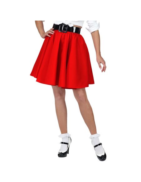 Falda Rock & Roll Roja Tienda de disfraces online - Mercadisfraces