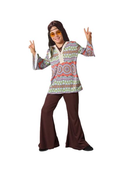 Disfraz Hippie flower power para niño Tienda de disfraces online - Mercadisfraces