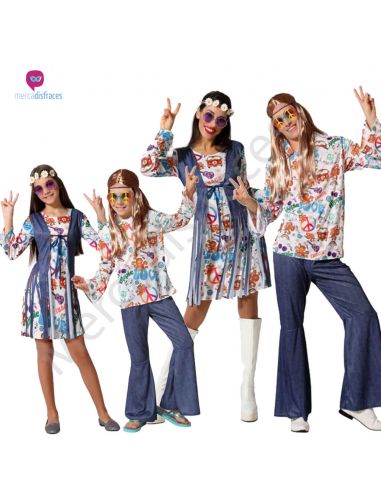 Disfraces para grupos de Hippies baratos Tienda de disfraces online - Mercadisfraces