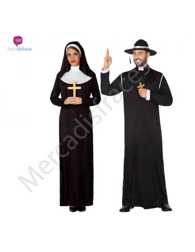 Disfraz Pareja de Religiosos Tienda de disfraces online - Mercadisfraces