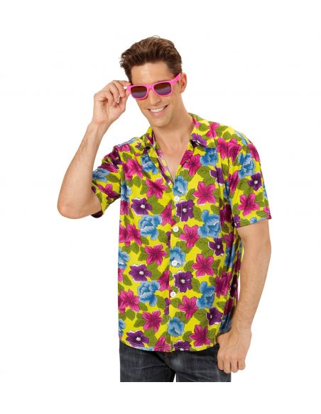 Camisa Hawaiana Fondo Amarillo para adulto Tienda de disfraces online - Mercadisfraces