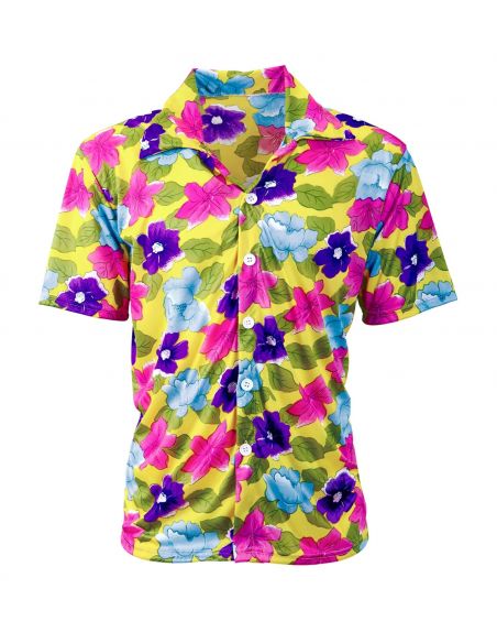 Camisa Hawaiana Fondo Amarillo para adulto Tienda de disfraces online - Mercadisfraces