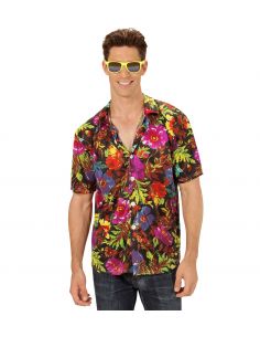 Camisa Hawaiana Fondo Negro para adulto Tienda de disfraces online - Mercadisfraces