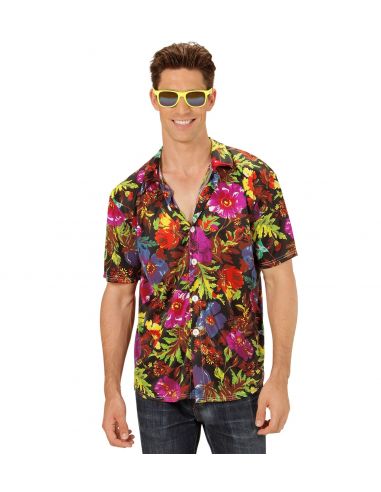 Camisa Hawaiana Fondo Negro para adulto Tienda de disfraces online - Mercadisfraces