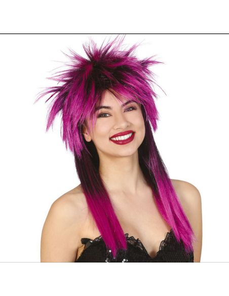 Peluca Rock Lila Tienda de disfraces online - Mercadisfraces