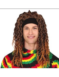 Peluca Rasta con Cinta Tienda de disfraces online - Mercadisfraces