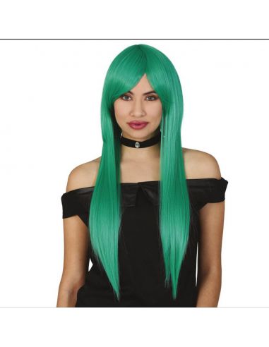 Peluca Melena Verde Tienda de disfraces online - Mercadisfraces