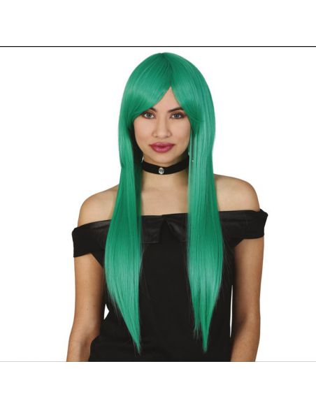 Peluca Melena Verde Tienda de disfraces online - Mercadisfraces