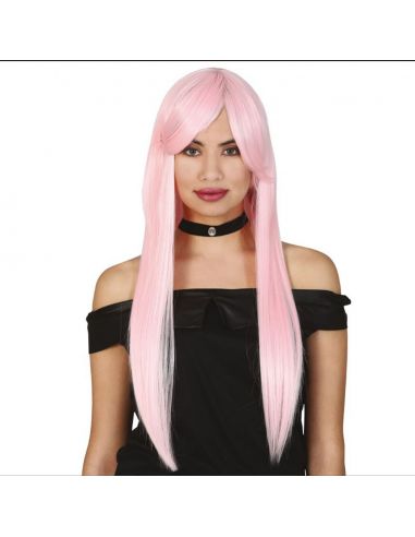 Peluca Melena Rosa Tienda de disfraces online - Mercadisfraces
