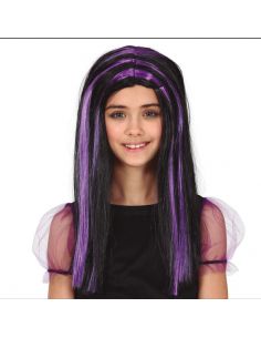 Peluca Mechas Lila Infantil Tienda de disfraces online - Mercadisfraces