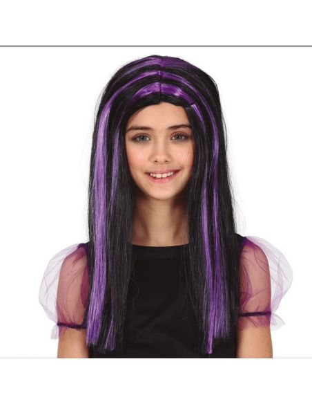 Peluca Mechas Lila Infantil Tienda de disfraces online - Mercadisfraces Peluca Mechas Lila Infantil Tienda de disfraces online - Mercadisfraces