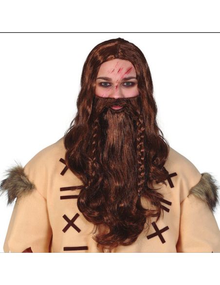 Peluca con Barba Vikingo Tienda de disfraces online - Mercadisfraces