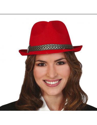 Gorro Gangster Rojo Tienda de disfraces online - Mercadisfraces