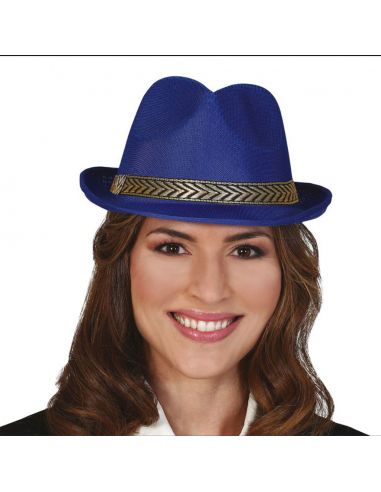 Gorro Gangster Azul Tienda de disfraces online - Mercadisfraces