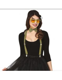 Conjunto Abejita (Gafas, Pajarita Y Tirantes) Tienda de disfraces online - Mercadisfraces