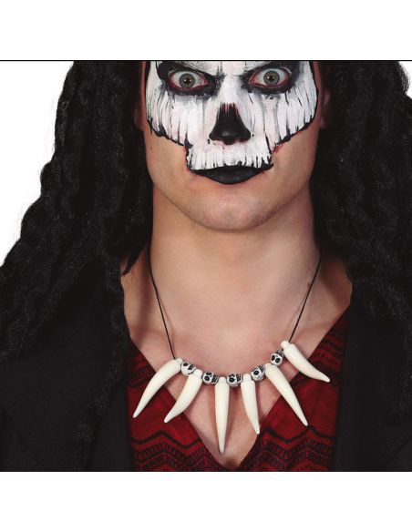 Collar Cavernícola con Dientes Tienda de disfraces online - Mercadisfraces