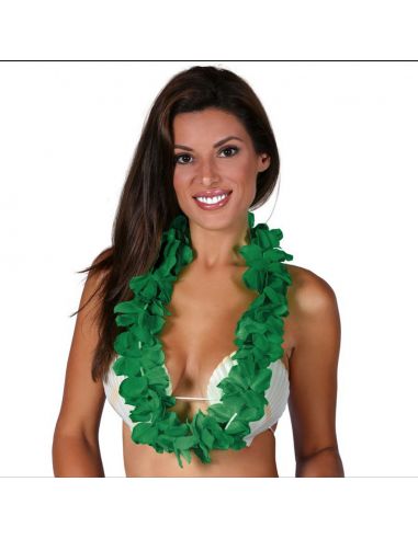 Collar Hawaiano Verde Oscuro Tienda de disfraces online - Mercadisfraces