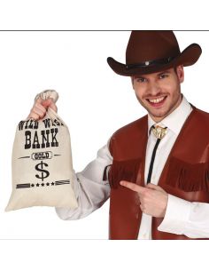 Bolsa Tela Dinero Cowboy Tienda de disfraces online - venta disfraces