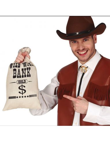 Bolsa Tela Dinero Cowboy Tienda de disfraces online - Mercadisfraces