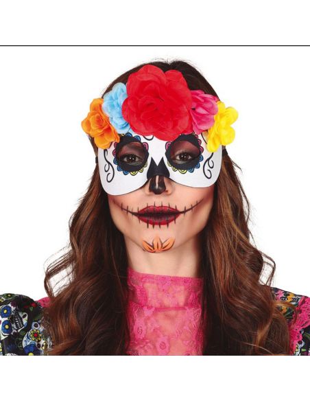 Antifaz Catrina con Flores Tienda de disfraces online - Mercadisfraces Antifaz Catrina con Flores Tienda de disfraces online - Mercadisfraces
