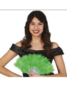 Abanico Plumas Verde Tienda de disfraces online - Mercadisfraces