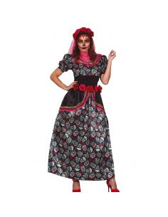 Disfraz Vestido Catrina Multicolor Tienda de disfraces online - Mercadisfraces
