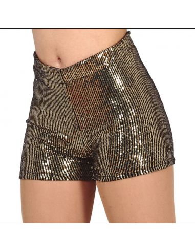 Shorts Lentejuelas Oro Tienda de disfraces online - Mercadisfraces