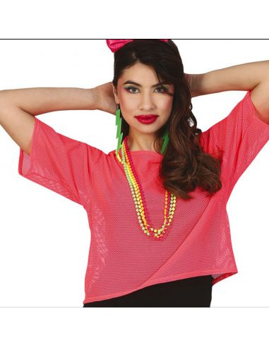 Camiseta Red Rosa Neón Tienda de disfraces online - Mercadisfraces
