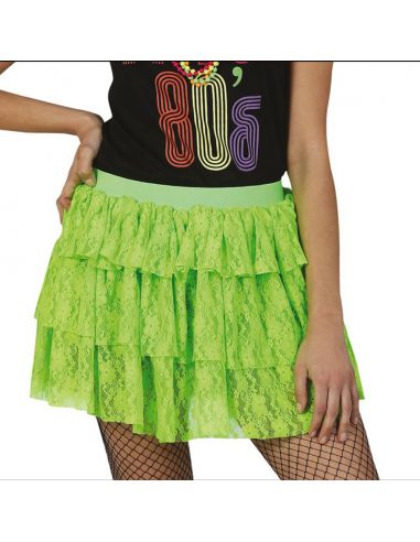 Falda '80S Verde Neón Tienda de disfraces online - Mercadisfraces