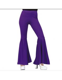 Pantalón Campana Elástico Lila Tienda de disfraces online - Mercadisfraces