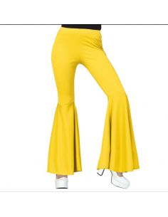 Pantalón Campana Elástico Amarillo Tienda de disfraces online - Mercadisfraces