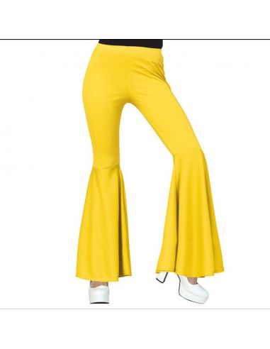 Pantalón Campana Elástico Amarillo Tienda de disfraces online - Mercadisfraces