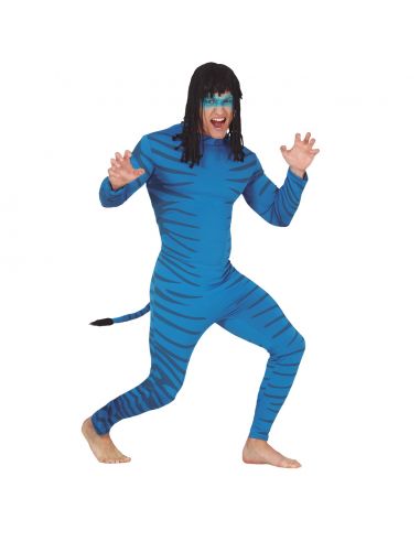 Disfraz de Felino Azul Adulto Tienda de disfraces online - Mercadisfraces