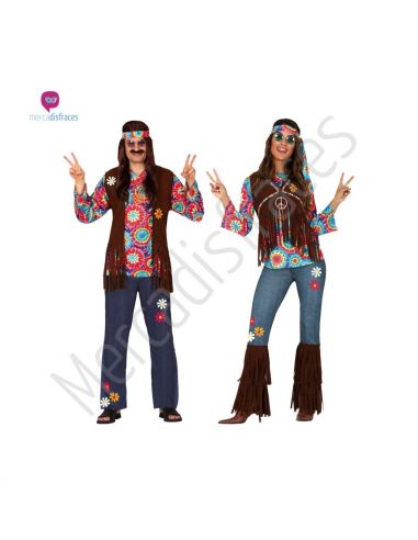 Disfraces Pareja de Hippies Tienda de disfraces online - Mercadisfraces