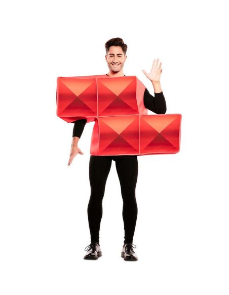 Disfraz de Tetris Rojo para adulto Tienda de disfraces online - Mercadisfraces Disfraz de Tetris Rojo para adulto Tienda de disfraces online - Mercadisfraces