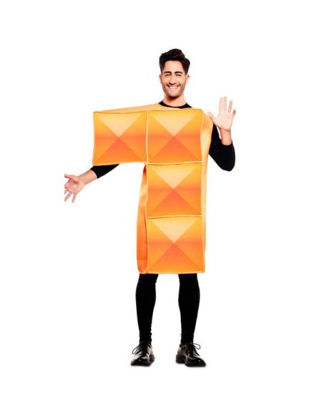 Disfraz de Tetris Naranja para adulto Tienda de disfraces online - Mercadisfraces Disfraz de Tetris Naranja para adulto Tienda de disfraces online - Mercadisfraces