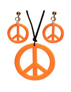 Collar y Pendientes Símbolo Paz Tienda de disfraces online - venta disfraces